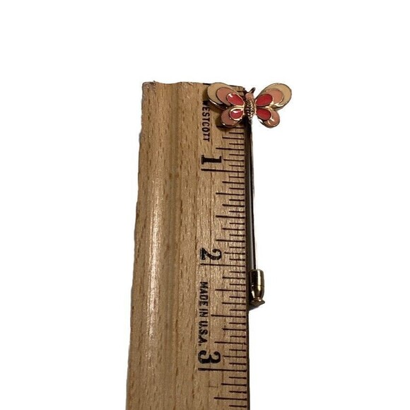 Vintage Butterfly Enamel Stick Pin By CRAFT - Picture 6 of 6